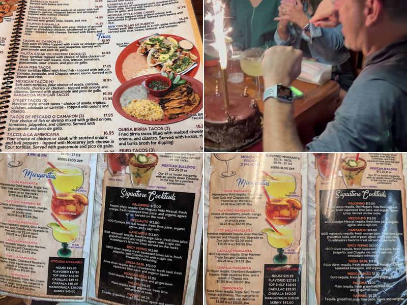 Chapala Mexican Restaurant Menu