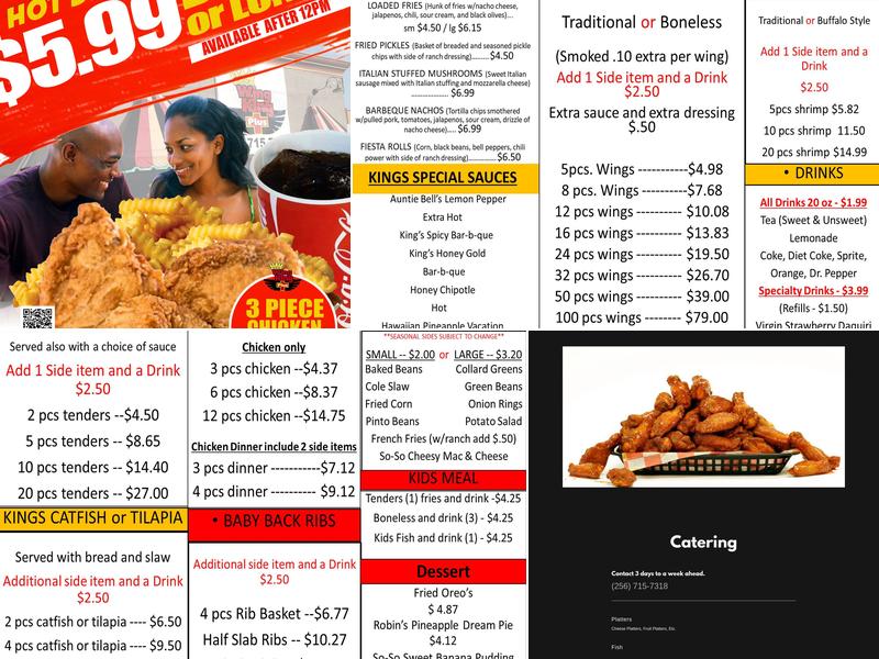 Wing King Plus Menu