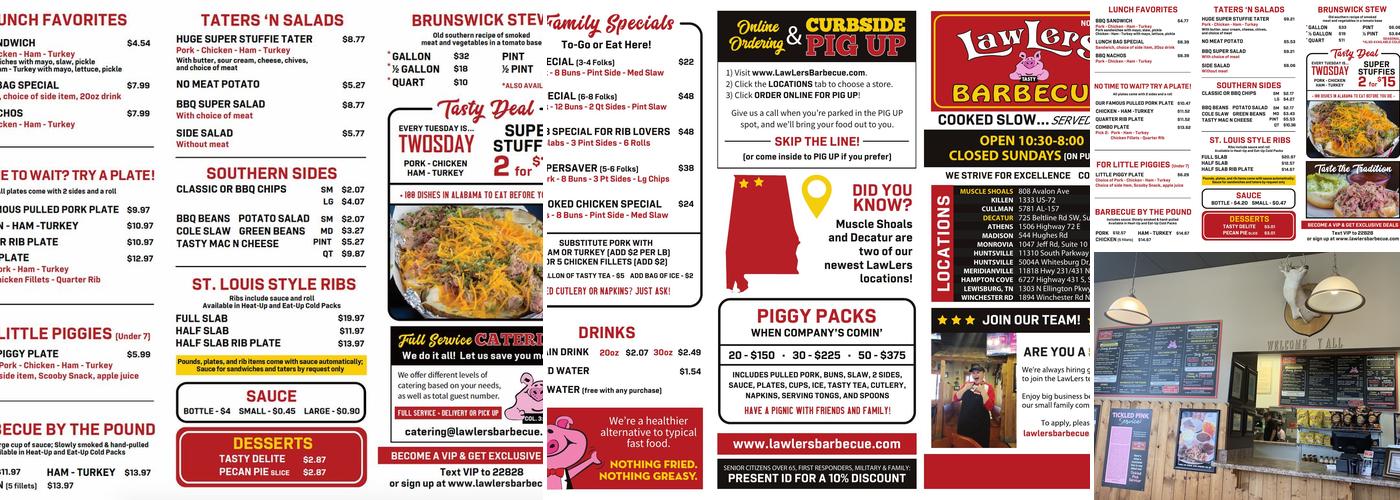 LawLers Barbecue Menu