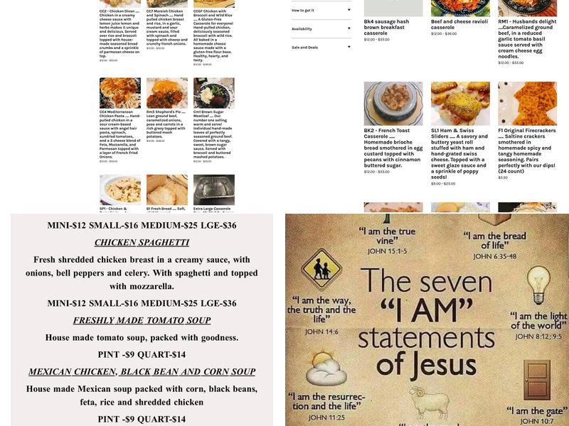 Birdie's Cup and Saucer Menu