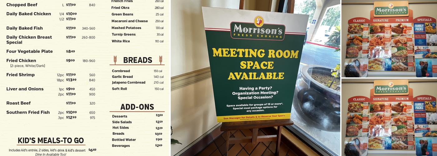 Morrison's Menu