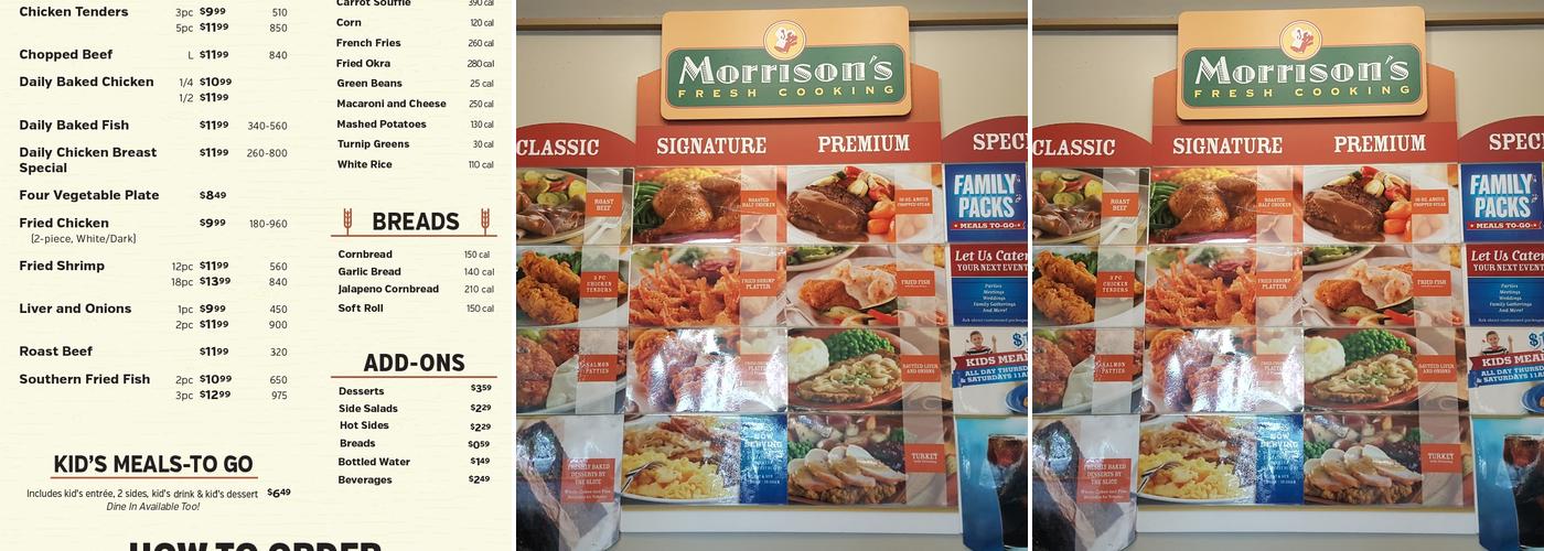 Morrison's Menu