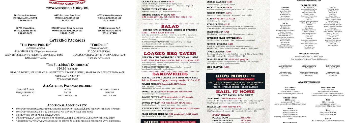 Moe's Original BBQ Menu