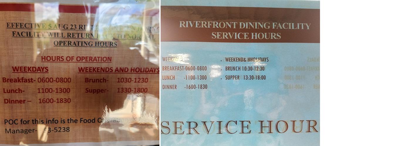 Riverfront Inn Menu