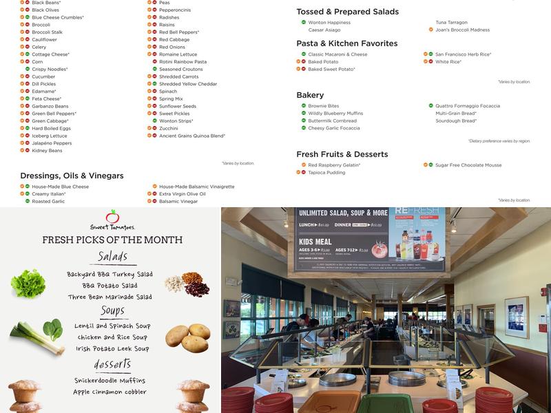 Sweet Tomatoes Menu