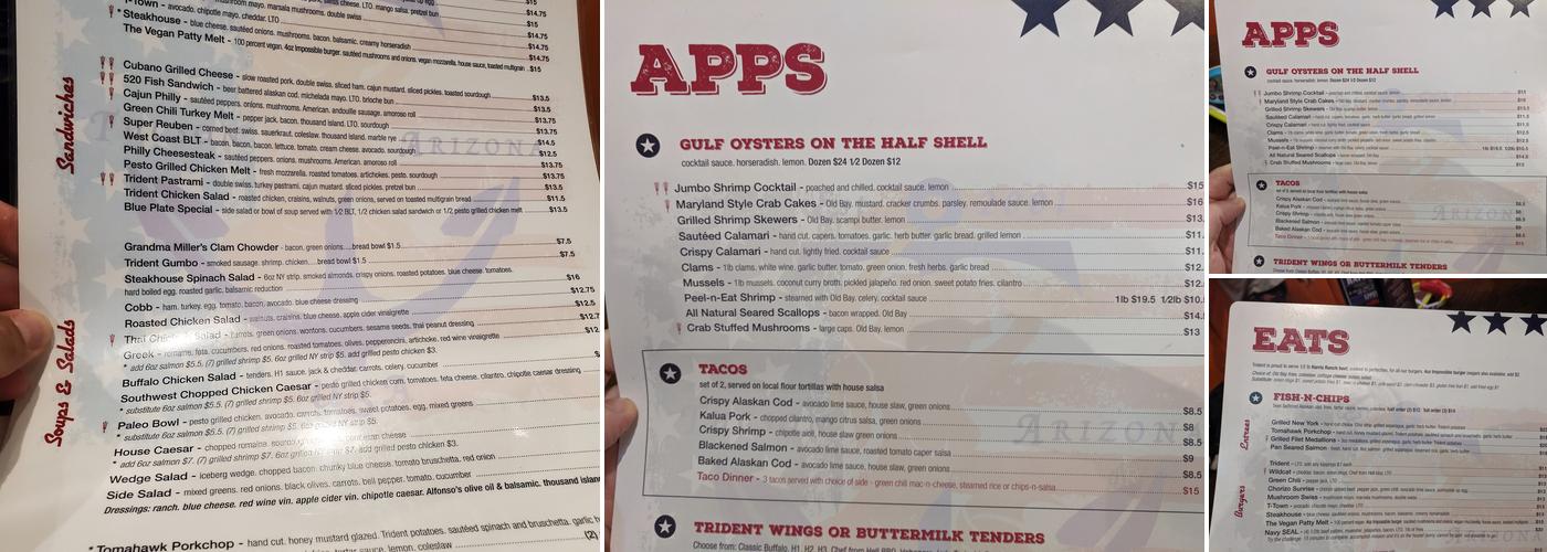 Trident Grill IV Menu