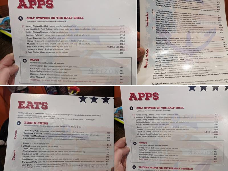 Trident Grill IV Menu