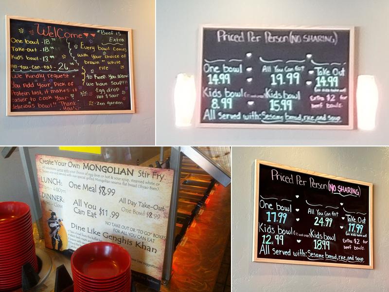 C I Chu's Mongolian BBQ Menu