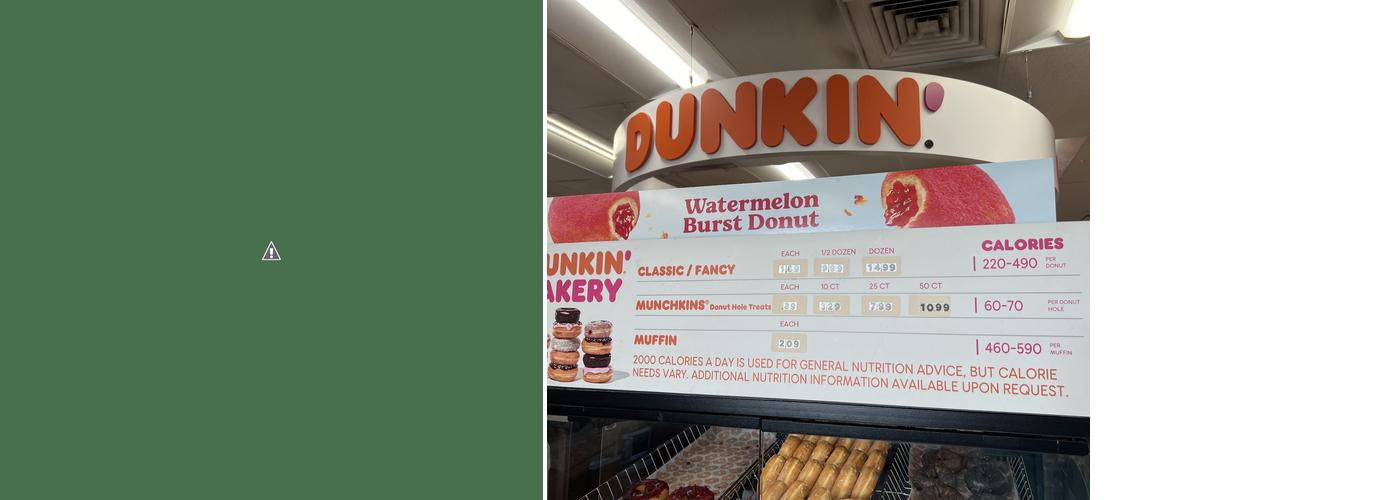 Dunkin' Menu