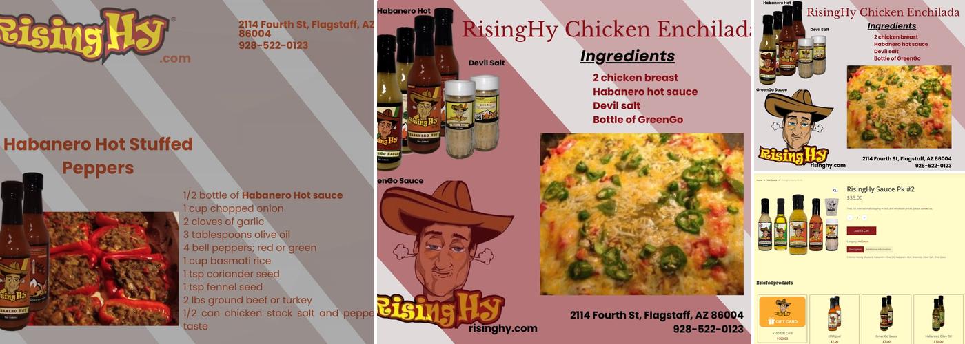RisingHy Specialty Sauces Menu