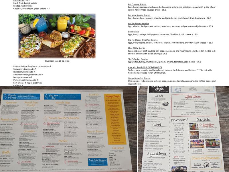 Biscuits Cafe Menu