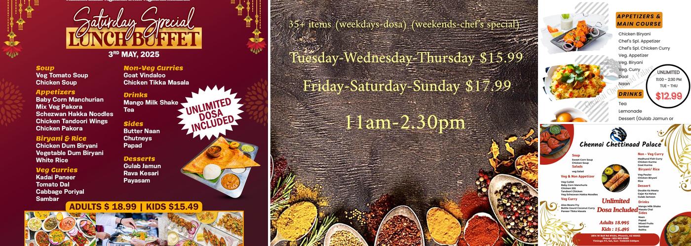 Chennai Chettinaad Palace Menu