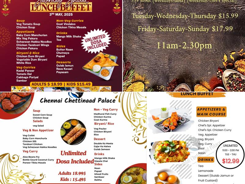 Chennai Chettinaad Palace Menu