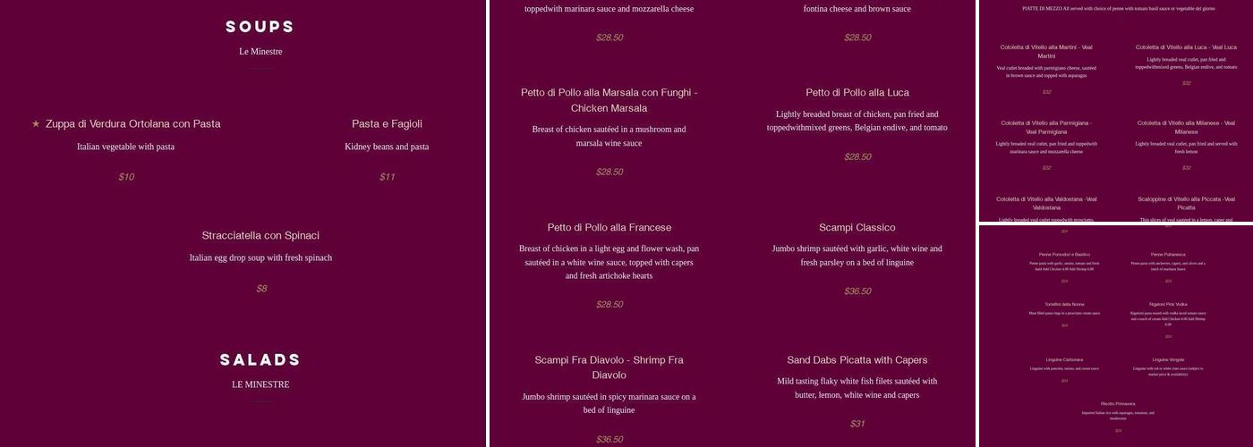 Darcy's Ristorante (aka Gianfranco's) Menu