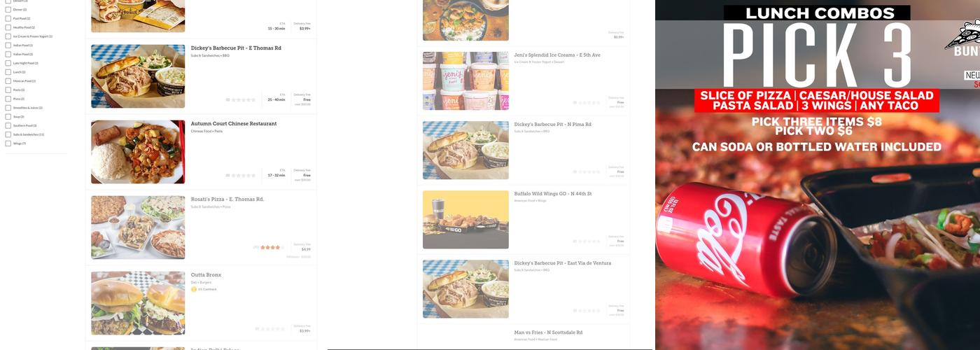 Gus's New York Pizza Menu