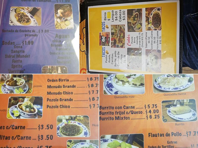 SUPER TACOS LOS CUAIS DE LAGOS Menu