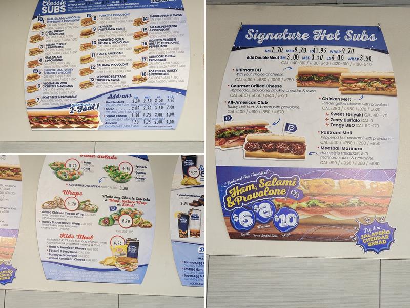 Port of Subs Menu