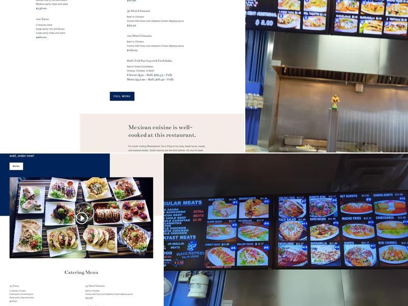 Maskadores Taco Shop Menu