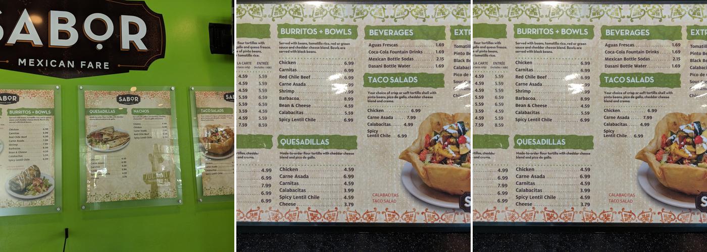 Sabor Menu