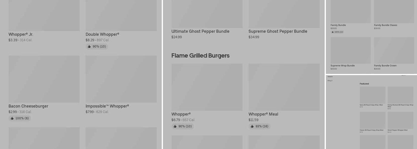 Burger King Menu
