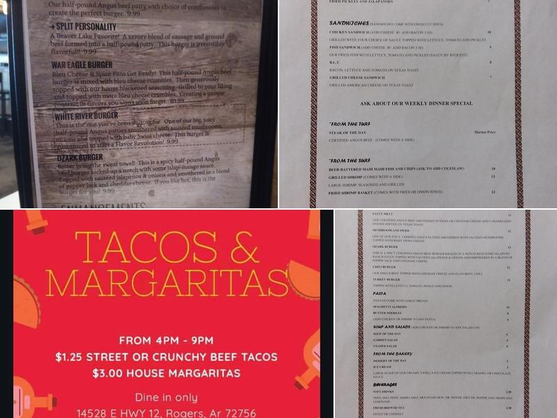 Beaver Lake Bistro Menu