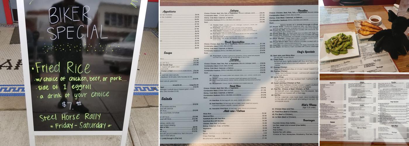 Thai Curry Menu