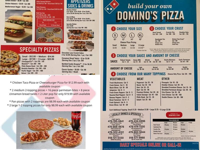 Domino's Pizza Menu