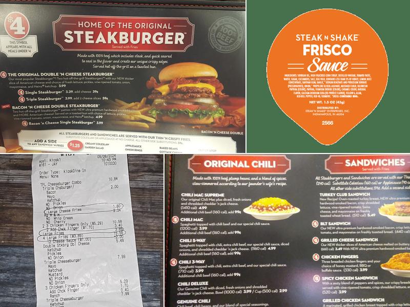 Steak 'n Shake Menu