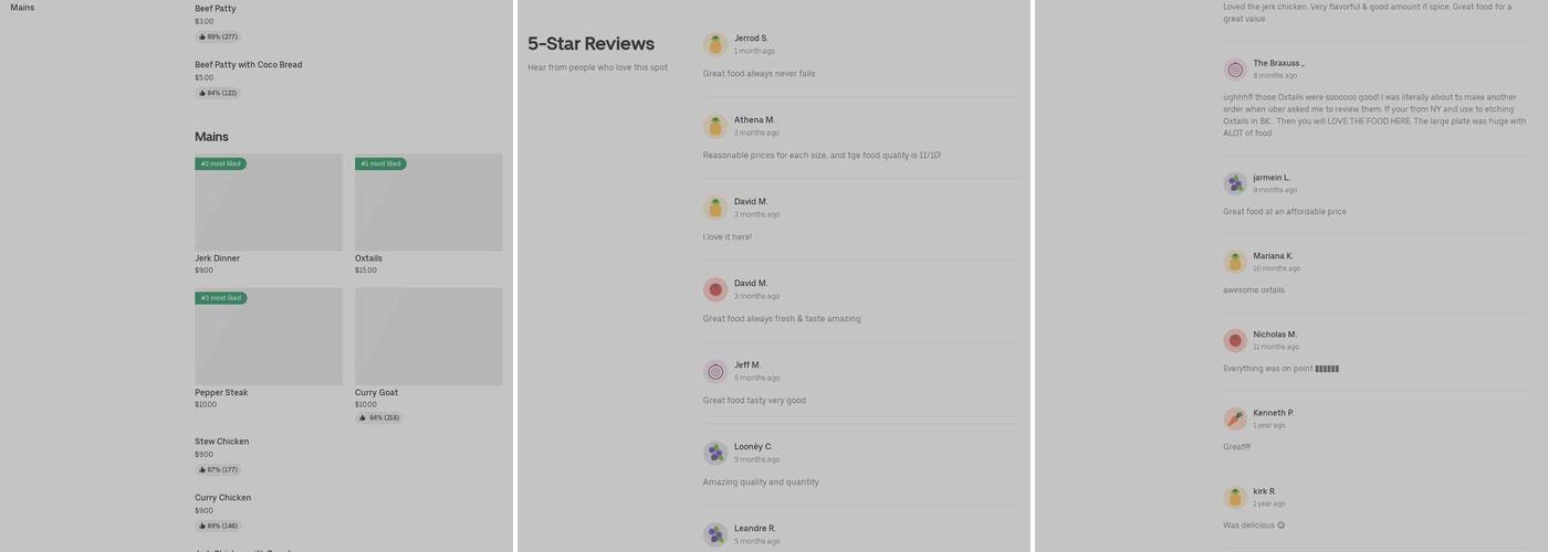 Christine's Pot Of Gold Menu