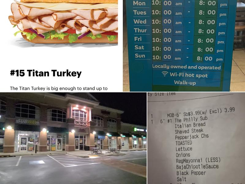 Subway Menu