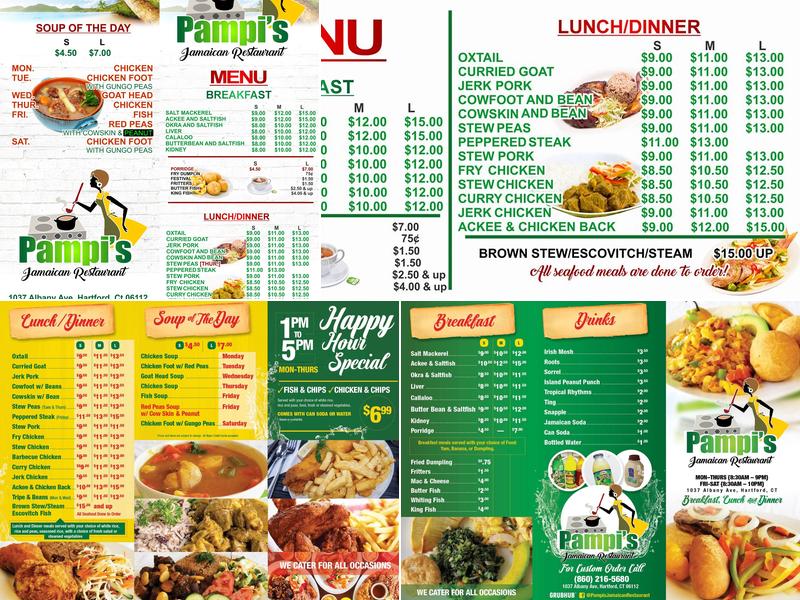 Pampi's Jamaican Restaurant Menu