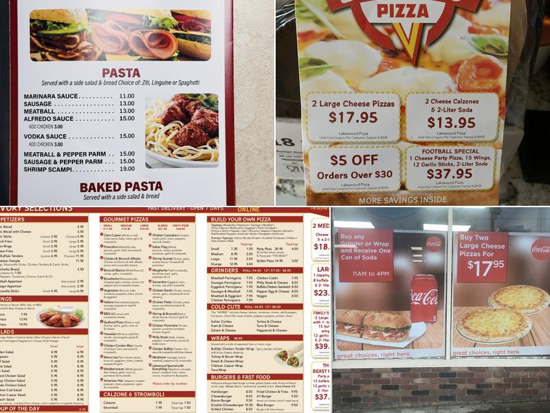 Lakewood Pizza Menu