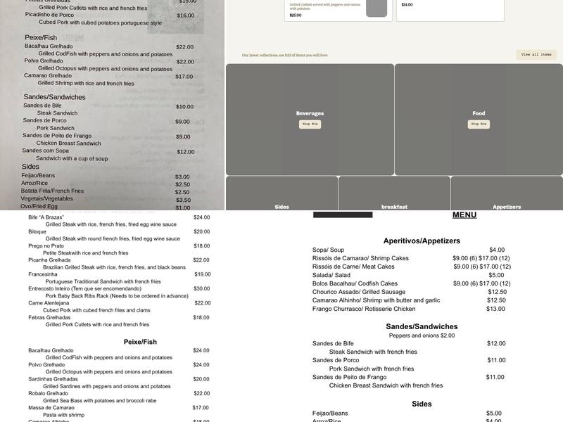 Brazas Market & Churrasqueira Menu