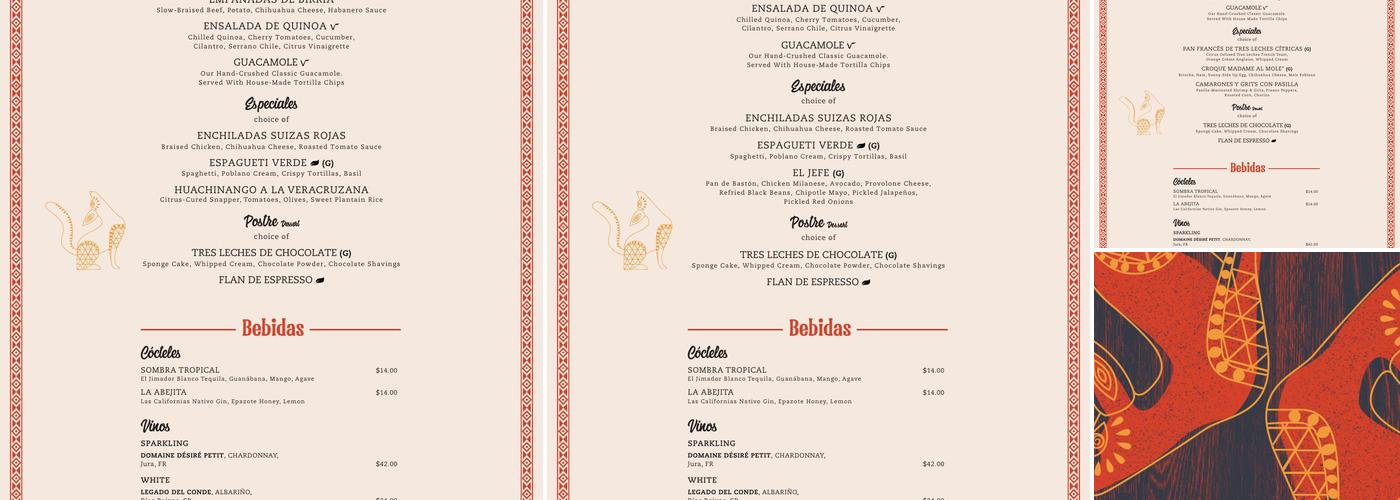 MI VIDA Menu