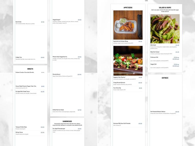 Present Company Public House Menu