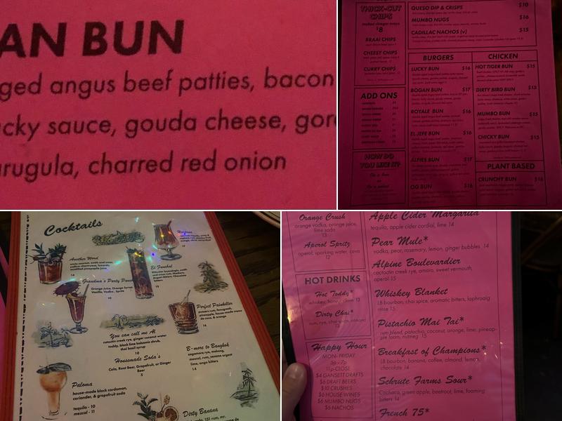 Lucky Buns Menu
