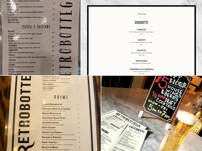 Retrobottega Menu