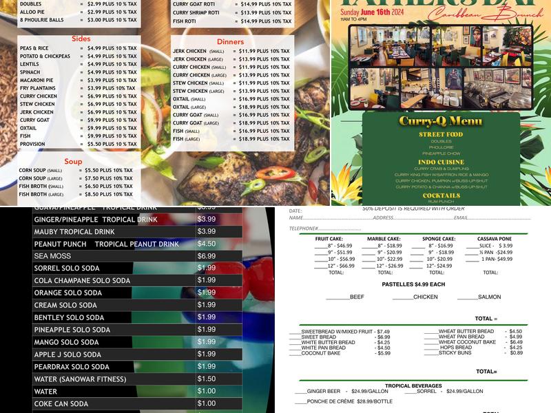 Crown Bakery Menu