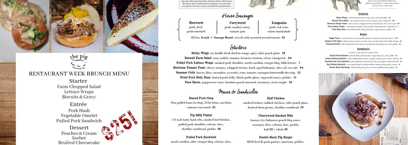 The Pig Menu