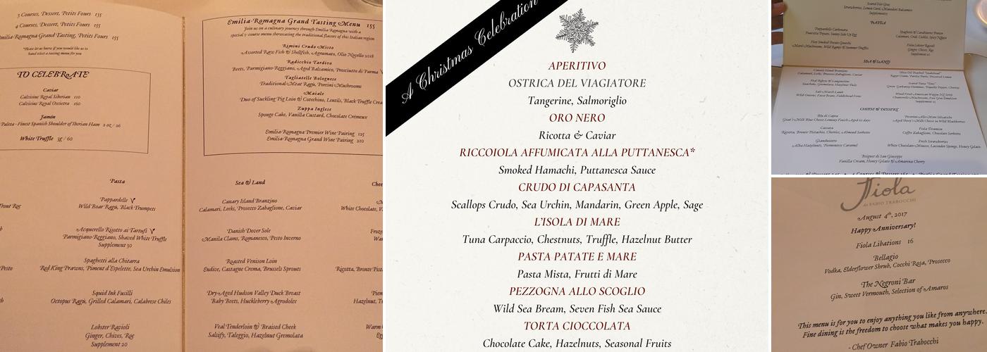 Fiola Menu