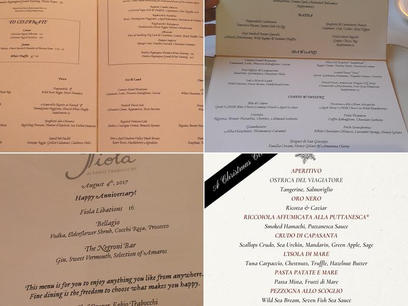 Fiola Menu
