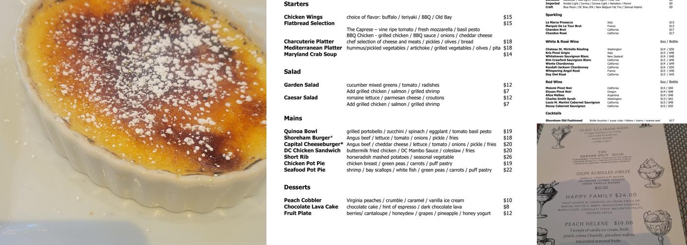 Robert's Restaurant Menu