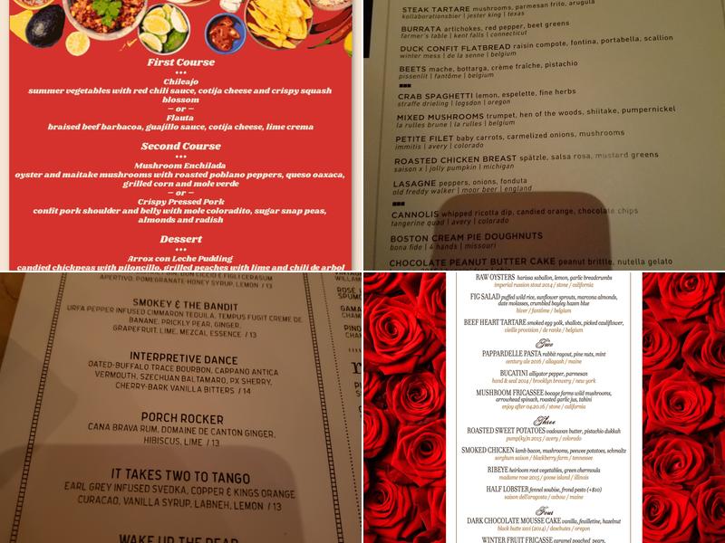 Birch & Barley Menu