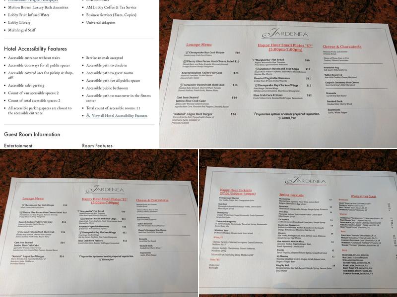 Jardenea Restaurant & Lounge Menu