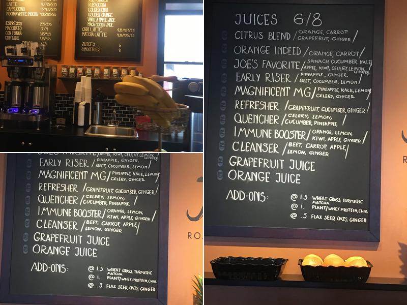 Joe Studio Café Menu