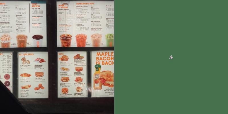 Dunkin' Menu