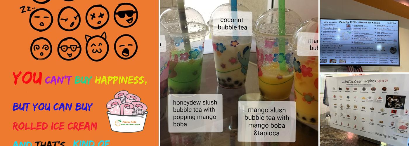 Peachy Rolls Ice Cream & Frozen Yogurt Menu