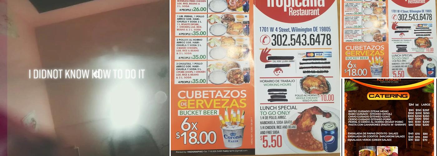 Tropicalia Restaurant Menu