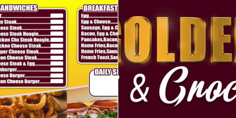 Golden deli grocery store Menu