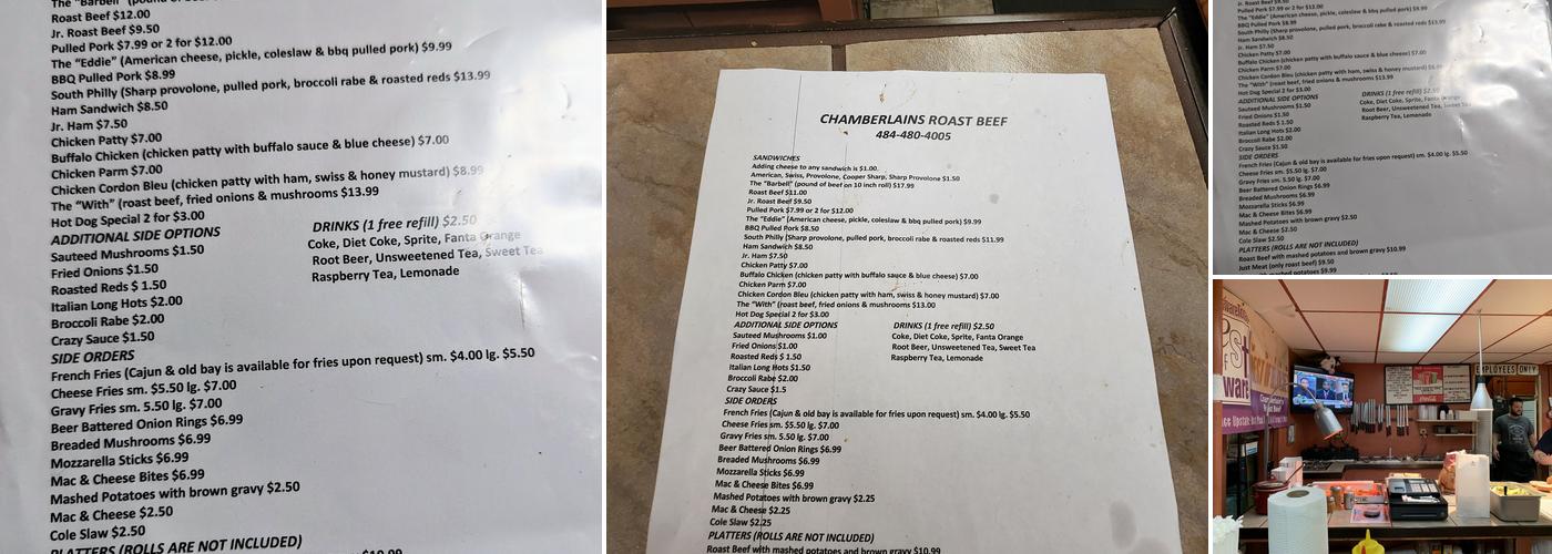 Jerry’s Roast Beef Menu